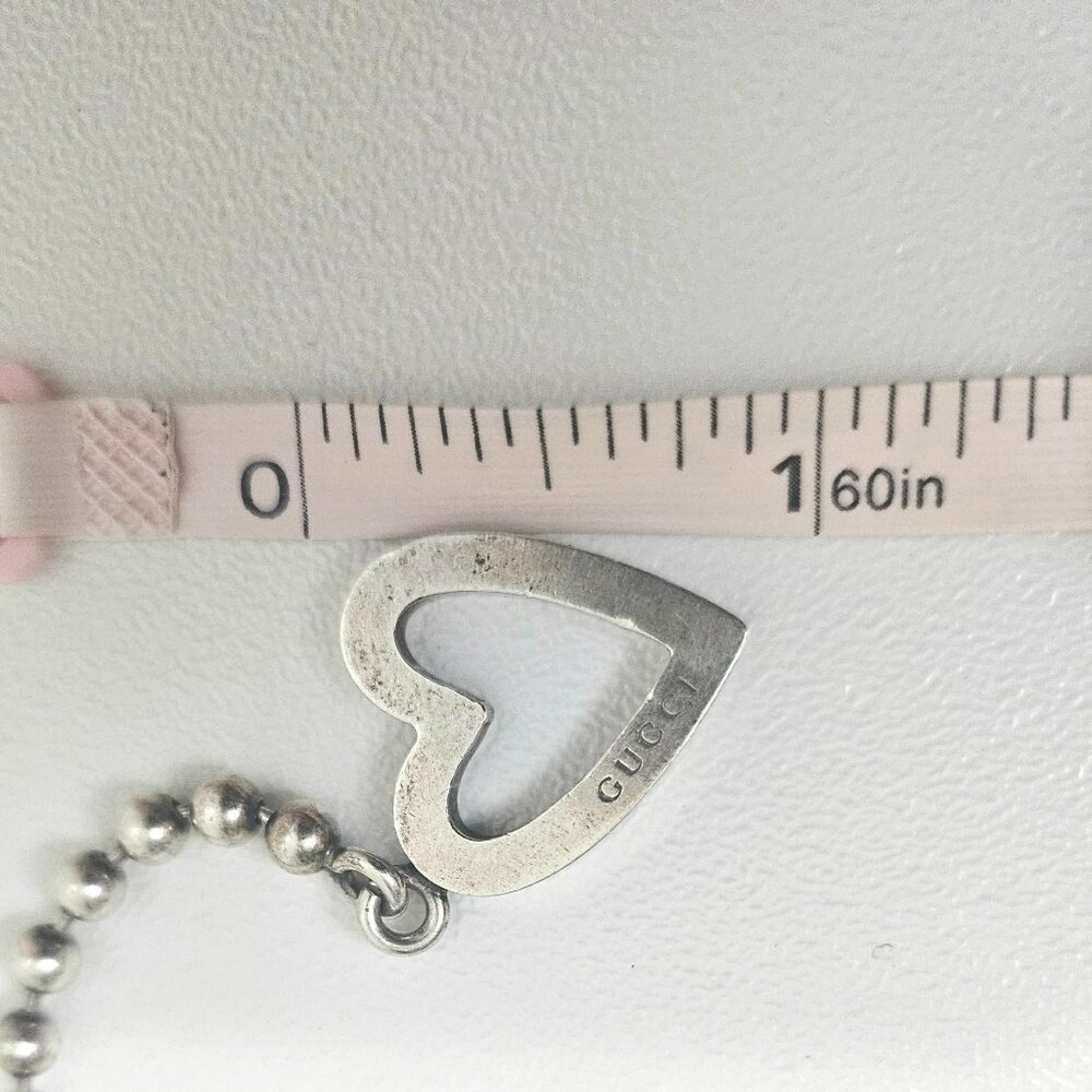 Gucci Sterling Silver Ball Chain Heart Toggle Bracelet Silver 925 - Picture 5 of 6